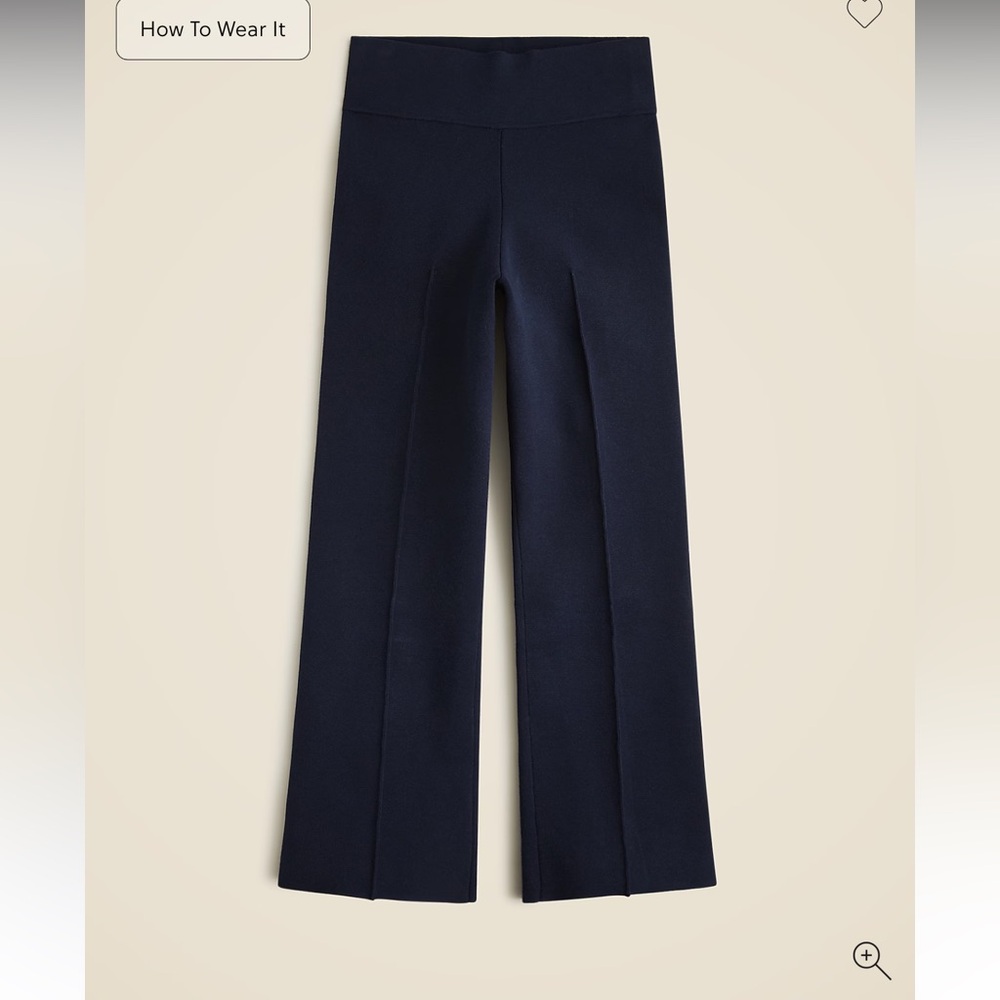 J Crew Delaney Kickout Navy Blue Sweater Pants Sz Xl NWT